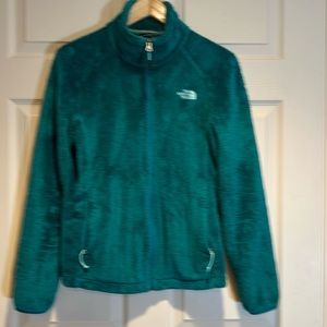 The North Face teal fleece jacket